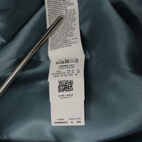 US12 Italy48 MarellaSport Blazer Wool Herringbone Oversize Menswear Water Garden - Picture 12 of 16